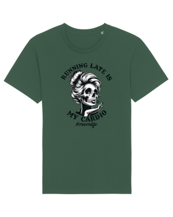 Moda rebelă pt mame moderne - Running late is my cardio Bottle Green