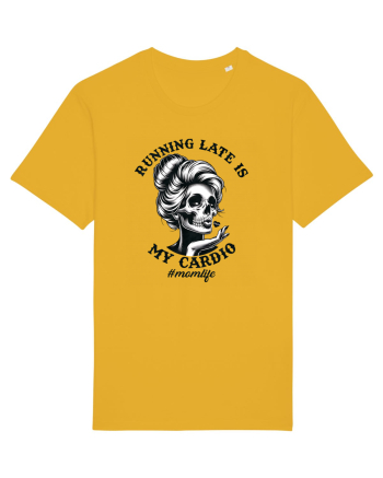 Moda rebelă pt mame moderne - Running late is my cardio Spectra Yellow