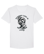 Moda rebelă pt mame moderne - Running late is my cardio Tricou mânecă scurtă guler larg Bărbat Skater