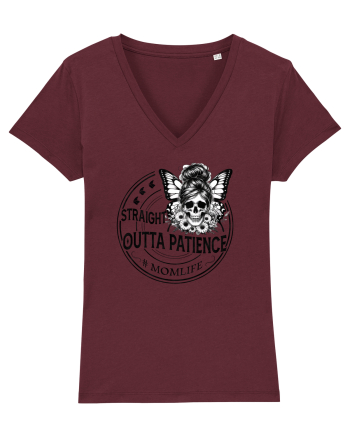 Moda rebelă pt mame moderne - Straight outta patience Burgundy