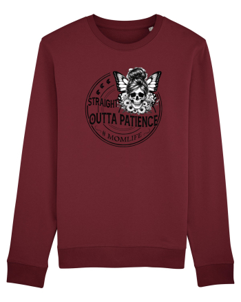 Moda rebelă pt mame moderne - Straight outta patience Burgundy