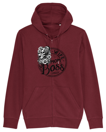 Moda rebelă pt mame moderne - Wife mom boss Burgundy