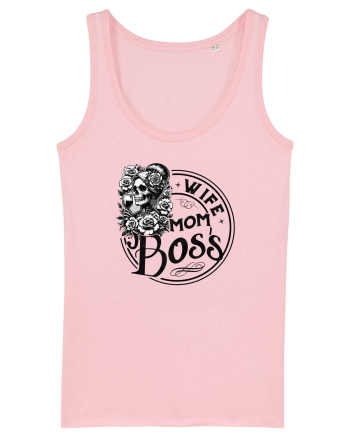 Moda rebelă pt mame moderne - Wife mom boss Cotton Pink