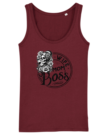 Moda rebelă pt mame moderne - Wife mom boss Burgundy