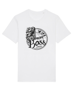 Moda rebelă pt mame moderne - Wife mom boss Tricou mânecă scurtă Unisex Rocker