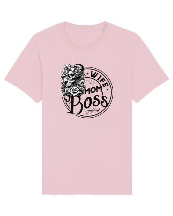 Moda rebelă pt mame moderne - Wife mom boss Cotton Pink