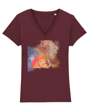 Abstract Design Burgundy