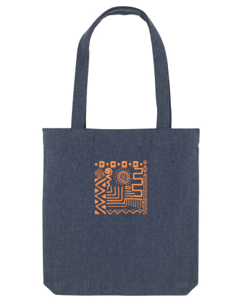 Africa Tribal Pattern Midnight Blue