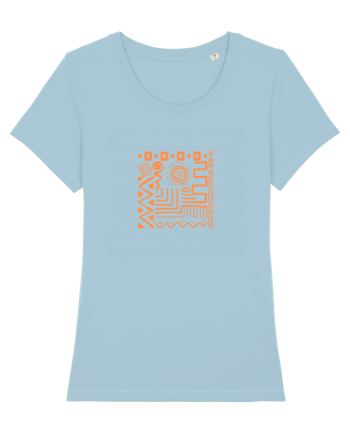 Africa Tribal Pattern Sky Blue