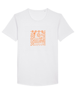 Africa Tribal Pattern Tricou mânecă scurtă guler larg Bărbat Skater