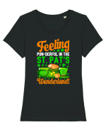 Feeling pun-derful in the St. Pat's wonderland! Tricou mânecă scurtă guler larg fitted Damă Expresser