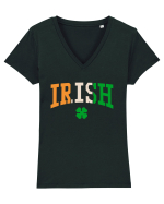 Irish St. Patrick Flag Tricou mânecă scurtă guler V Damă Evoker