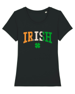Irish St. Patrick Flag Tricou mânecă scurtă guler larg fitted Damă Expresser