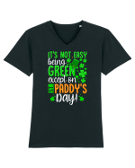 It's not easy being green except on St. Panddy's Day! Tricou mânecă scurtă guler V Bărbat Presenter