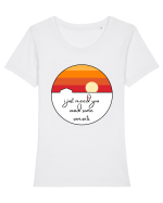 I just need you Tricou mânecă scurtă guler larg fitted Damă Expresser