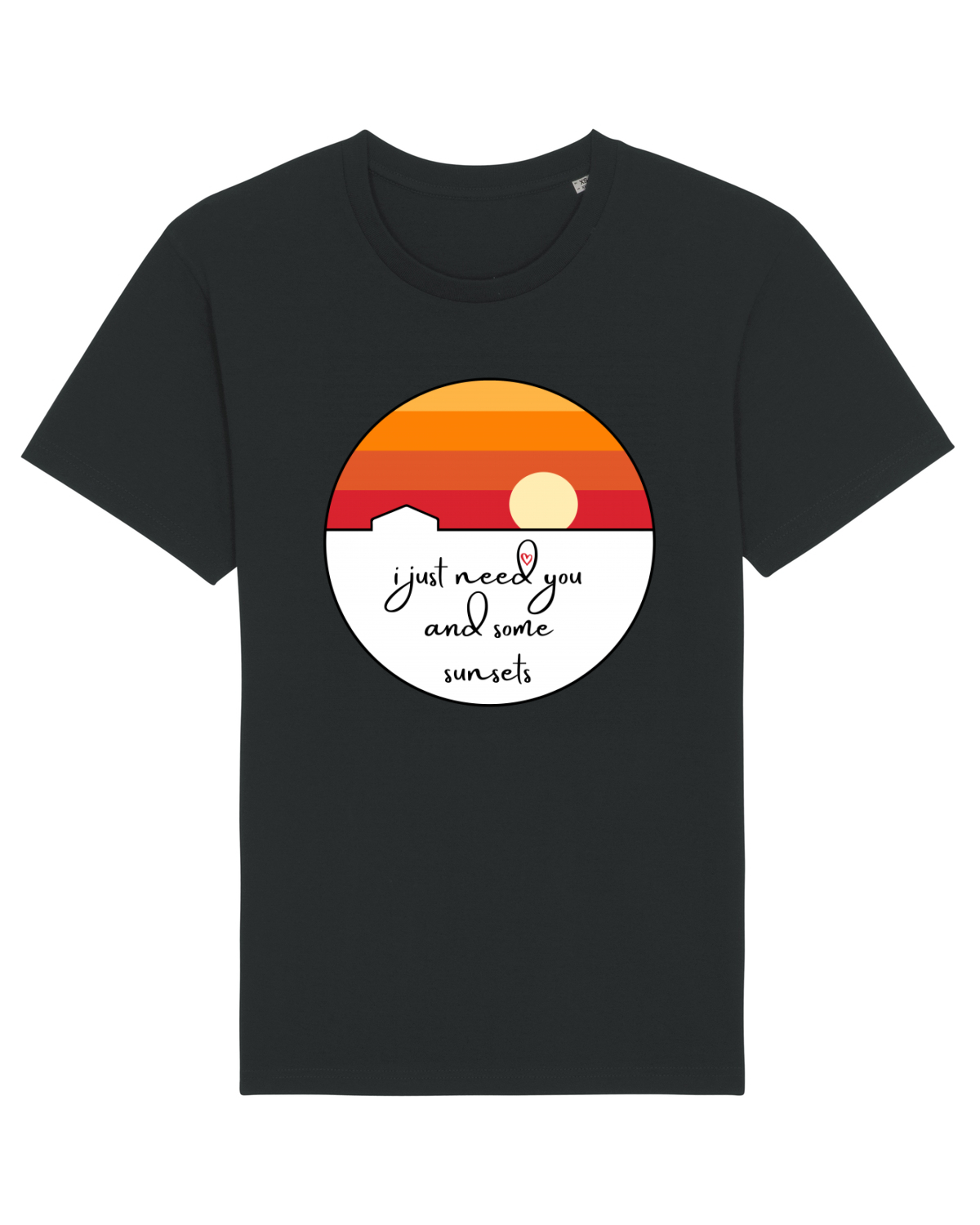 Tricou mânecă scurtă Unisex Rocker Black