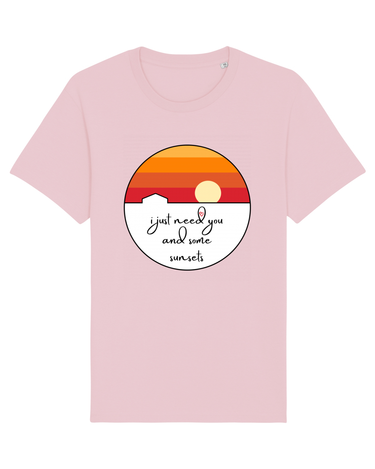 Tricou mânecă scurtă Unisex Rocker Cotton Pink
