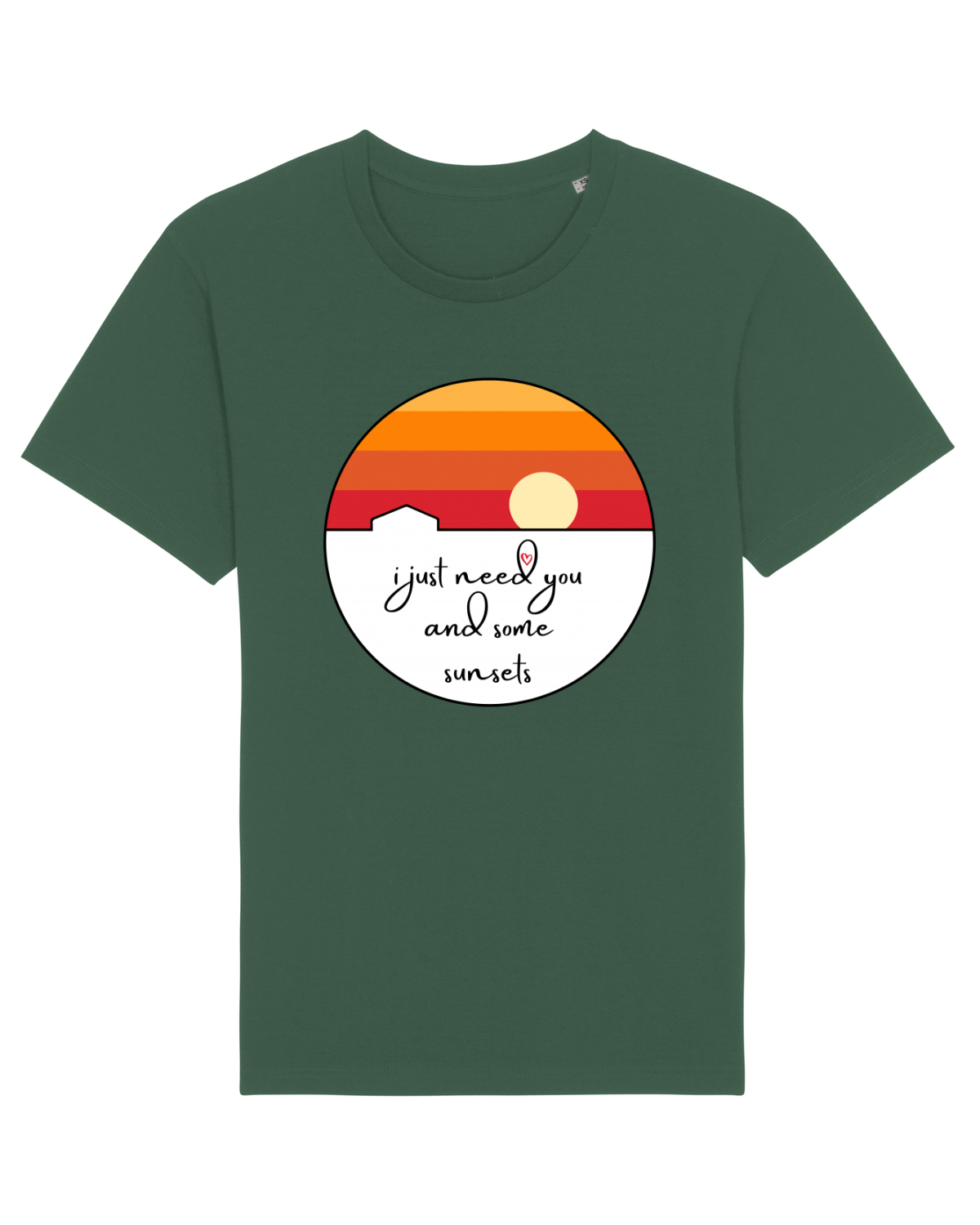 Tricou mânecă scurtă Unisex Rocker Bottle Green