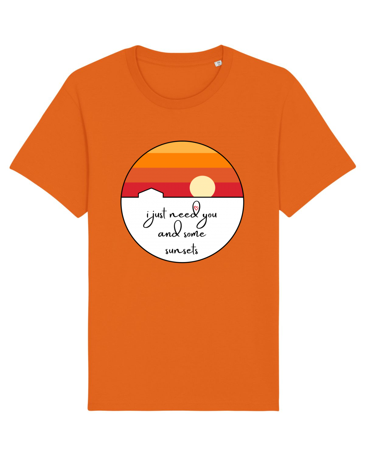Tricou mânecă scurtă Unisex Rocker Bright Orange