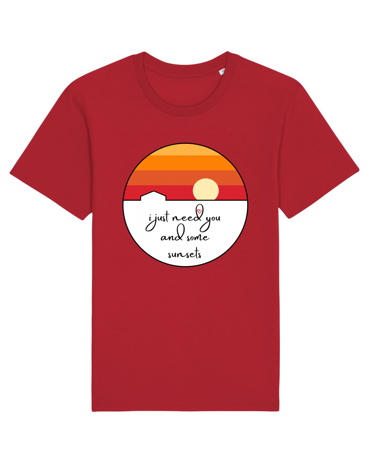 Tricou mânecă scurtă Unisex Rocker Red
