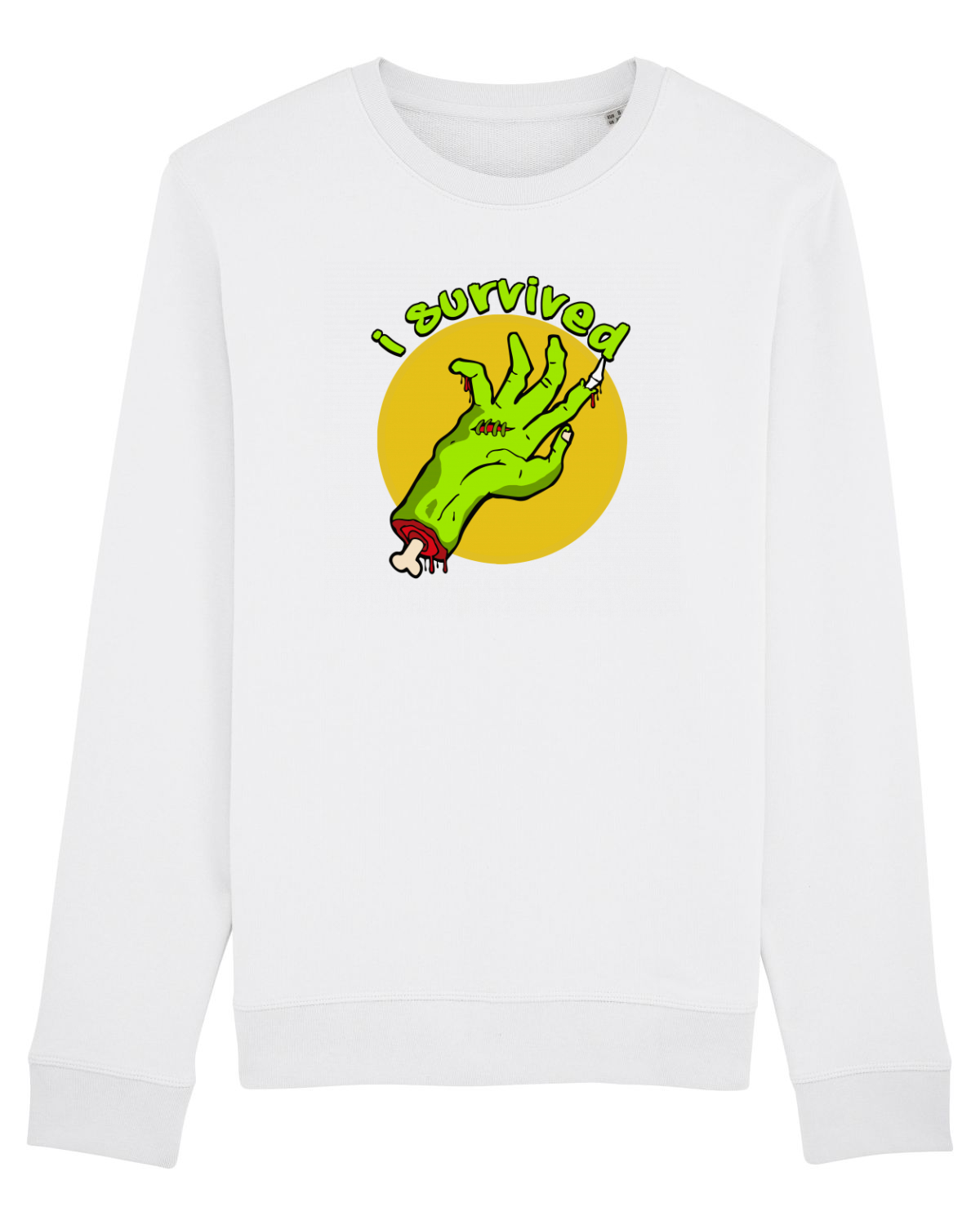 Bluză mânecă lungă Unisex Rise White