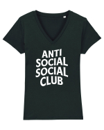Anti Social Tricou mânecă scurtă guler V Damă Evoker