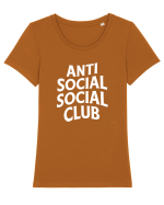 Anti Social Tricou mânecă scurtă guler larg fitted Damă Expresser