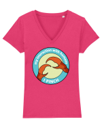 I PINCH Tricou mânecă scurtă guler V Damă Evoker
