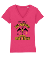 Book Lover Tricou mânecă scurtă guler V Damă Evoker