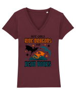 Book Lover Tricou mânecă scurtă guler V Damă Evoker