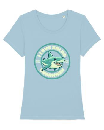 Funny Shark Joke Sky Blue
