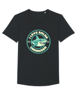 Funny Shark Joke Tricou mânecă scurtă guler larg Bărbat Skater