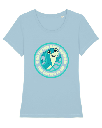 Funny Shark Joke Sky Blue