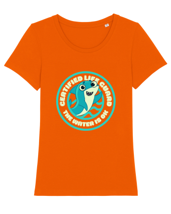 Funny Shark Joke Bright Orange