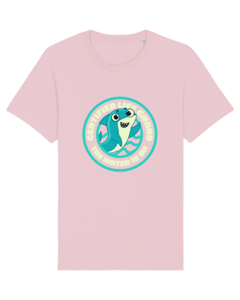 Funny Shark Joke Cotton Pink