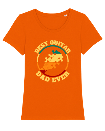 Best Guitar Dad Ever Bright Orange