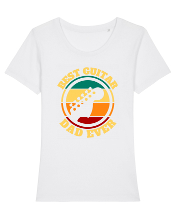 Best Guitar Dad Ever White