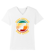 Best Guitar Dad Ever Tricou mânecă scurtă guler V Bărbat Presenter