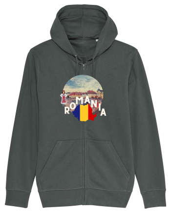 Romania Brasov etno logo Anthracite