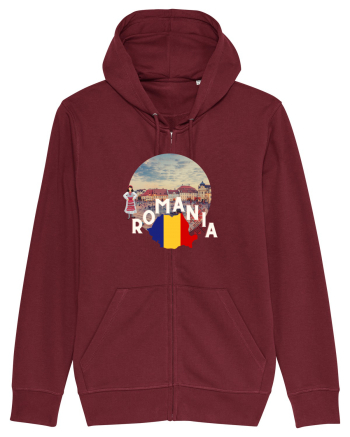 Romania Brasov etno logo Burgundy