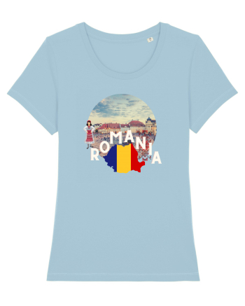 Romania Brasov etno logo Sky Blue