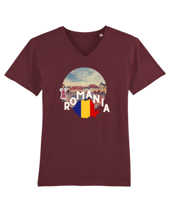 Romania Brasov etno logo Burgundy