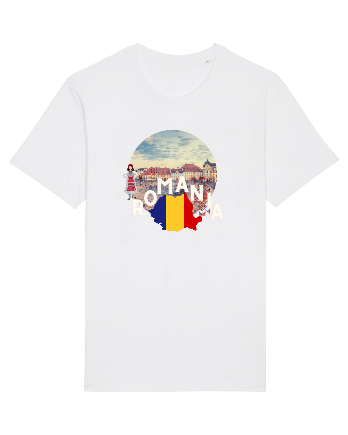 Tricou mânecă scurtă Unisex Rocker White