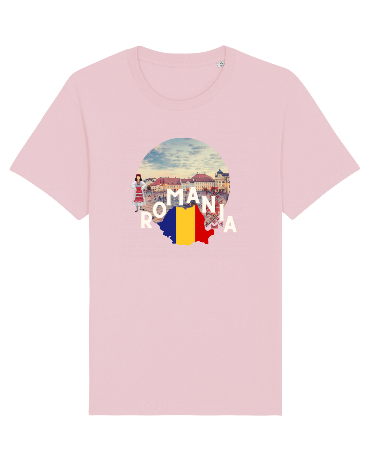 Tricou mânecă scurtă Unisex Rocker Cotton Pink