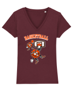 Mascota Basketball Tricou mânecă scurtă guler V Damă Evoker