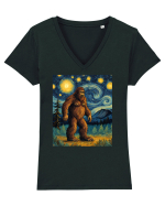 Stary Night Bigfoot Tricou mânecă scurtă guler V Damă Evoker