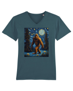 Stary Night Bigfoot Tricou mânecă scurtă guler V Bărbat Presenter