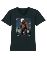 Stary Night Bigfoot Tricou mânecă scurtă guler V Bărbat Presenter