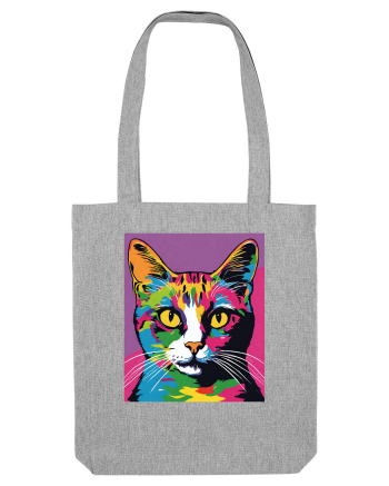 Pop Art  Cat Heather Grey