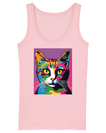 Pop Art  Cat Cotton Pink